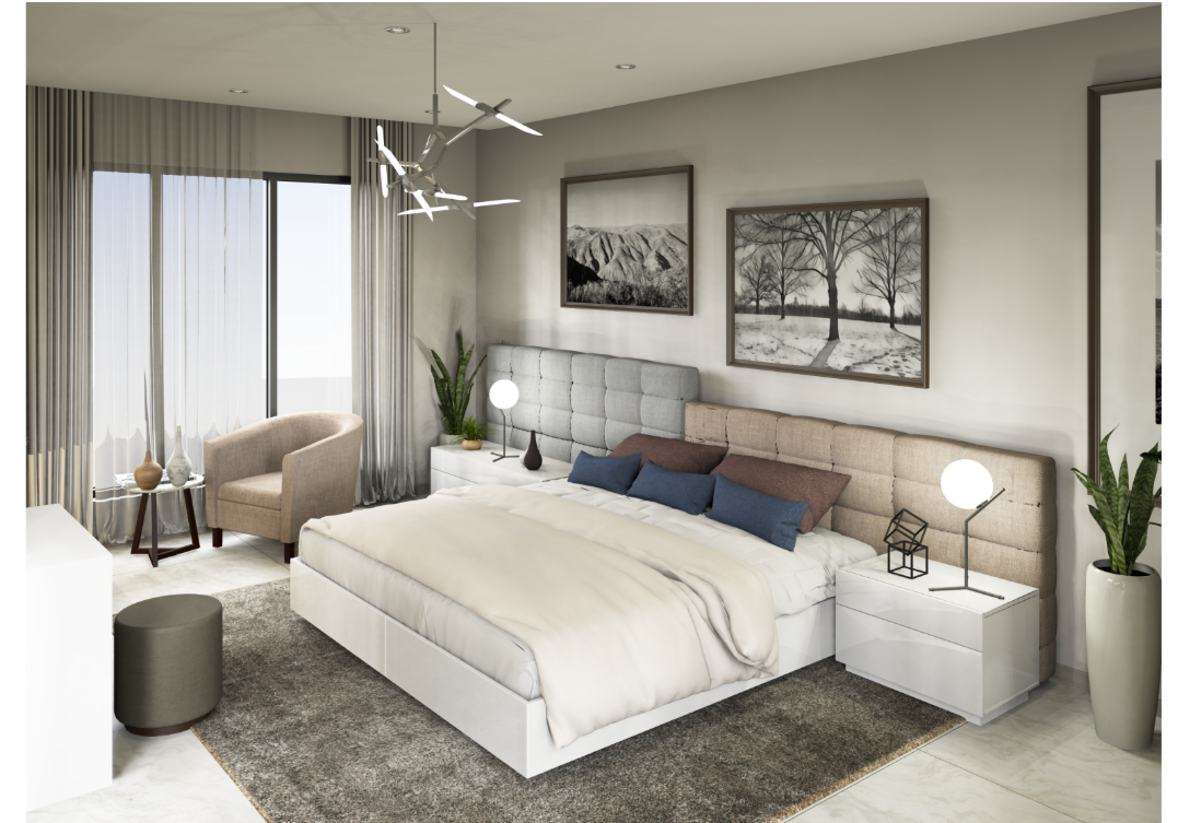 Zavati Residence Rendered Master Bedroom Interior